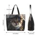 thumbnail image 5 of Balery Pilot Cat In Vintage Plane Bolsa Tote Estilo Estético con Cremalleras, Bolsa de Hombro, Bolsa de Compras Grande y Plegable, 5 of 8