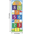 thumbnail image 7 of 4x6 Hopscotch Game Mat Cartoon-themed fun map design Soft plush, machine washable Non-slip, stain-resistant vintage-style rug Perfect for boys' and girls' bedrooms or playrooms, 7 of 7