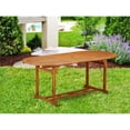 thumbnail image 2 of Pemberly Row Traditional Wood Patio Dining Table in Natural Oil, 2 of 6