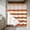 Orange, variant on Blue Stripes No Hook Shower Curtain Waterproof, Bathroom Curtains with Snap in Liners and See Through Top Window, Simple Blue White Texture Hotel Style Bathtub Curtains Shower 36"Wx78"L