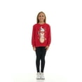 thumbnail image 5 of Pink Angel Girls’ Christmas Sweatshirt – Cozy Fleece Holiday Pullover – Festive Winter Top for School, Parties & Photos – Red Reindeer- Sizes 14, 5 of 8