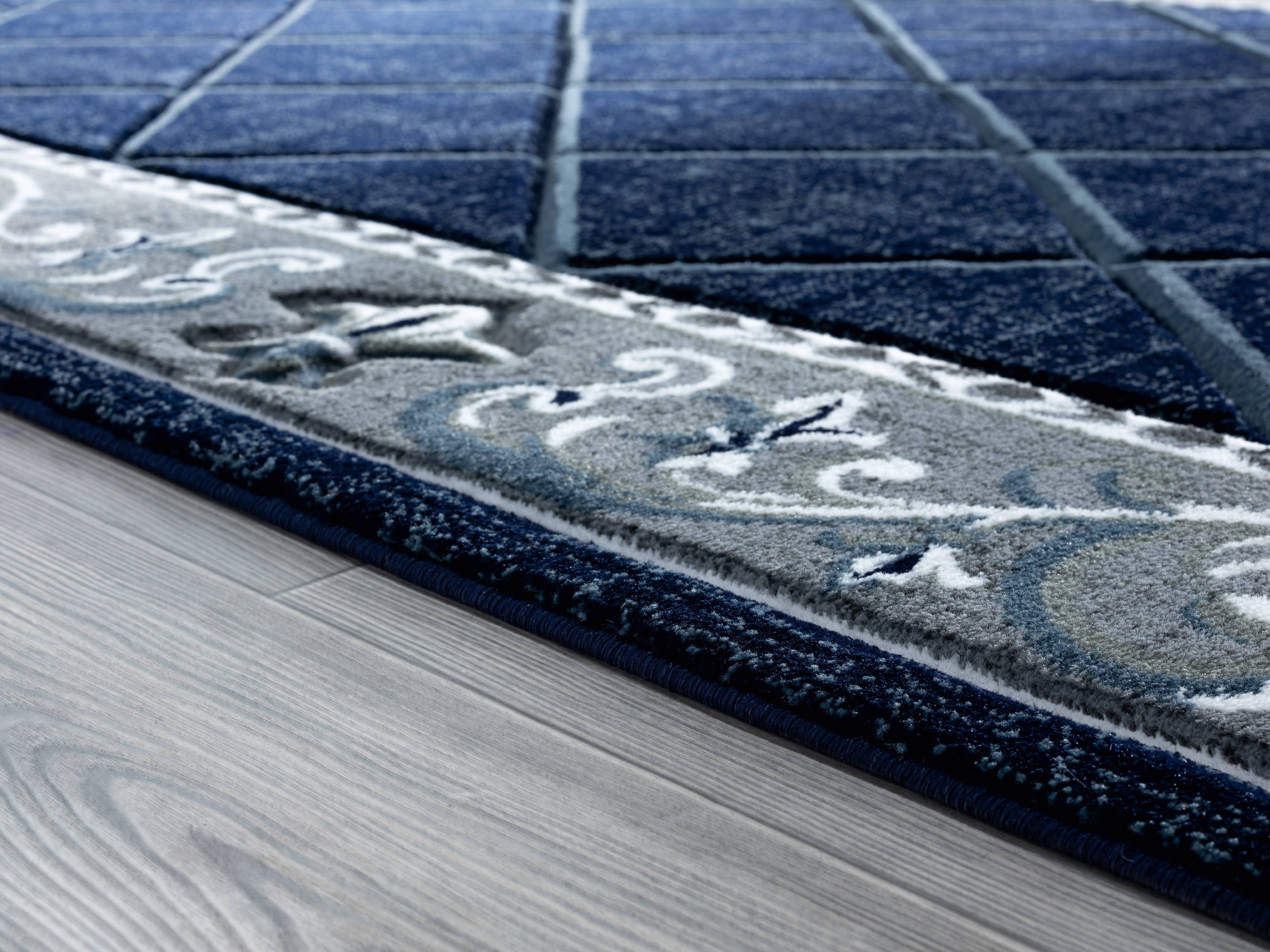 United Weavers Drachma Kengsley Transitional Border Accent Rug, Navy, 1'10" x 2'8"