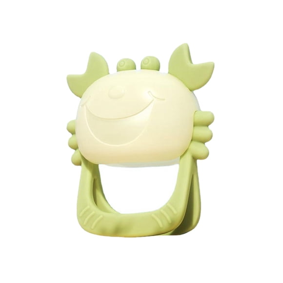 mordedor infantil,dibujos animados bebé infantil mordedor dentición masticar juguete,agarre de ejercicio sensorial de juguete de silicona de grado alimenticio,niño molar mordedor Verde Sunnimix mordedor infantil