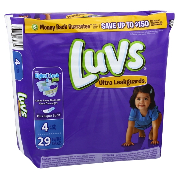 Luvs Disposable Diapers Jumbo Pack Size 4 (29ct) BrickSeek