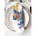 thumbnail image 2 of nqOlkjepod Watercolor Rooster Cloth Napkins Set of 8 Reusable Dinner Napkins, Vintage Animals Pastoral Cocktail Napkin Washable Table Napkins for Wedding/Holiday Party/Baby Shower 20"x20", 2 of 8