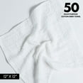 thumbnail image 3 of Premium Cotton Terry Cloth Towels 12x12 Inch, 50 Pack Cleaning Rags for Dusting Wiping Polishing, Multipurpose Bar Towels, White, 3 of 6