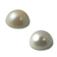 thumbnail image 1 of 25 Perles en Gros 20 Mm de Large Perle Blanche Dos Plat, 1 of 1