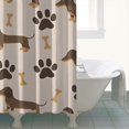 thumbnail image 4 of Dachshund and Paws Shower Curtain 72"x72" ,Bathroom Decorative Shower Curtains Set with 12 Hooks,Modern Waterproof Washable Shower Curtain, 4 of 6