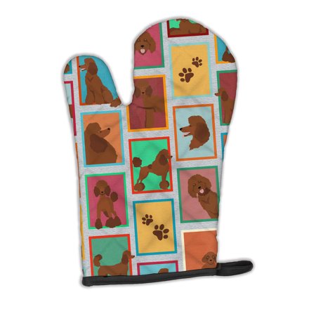 

Lots of Chocolate Standard Poodle Oven Mitt 8.5 in x 12 in