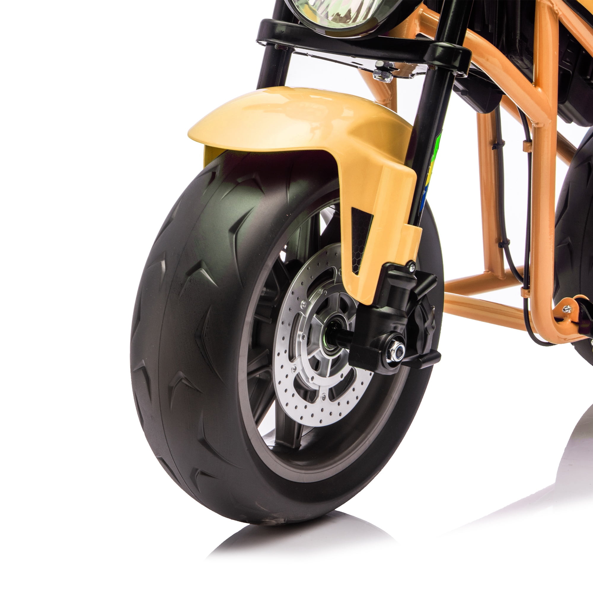 24V 9AH Electric Dirt Bike, 12 MPH & 110lb Max, 350W Ride On Toy for Big Kids w/14in EVA Wheels & Metal Frame, Twist Grip Throttle, Dual Suspension, Music, Light, Kids Motorcycle for Kids 6+, Orange