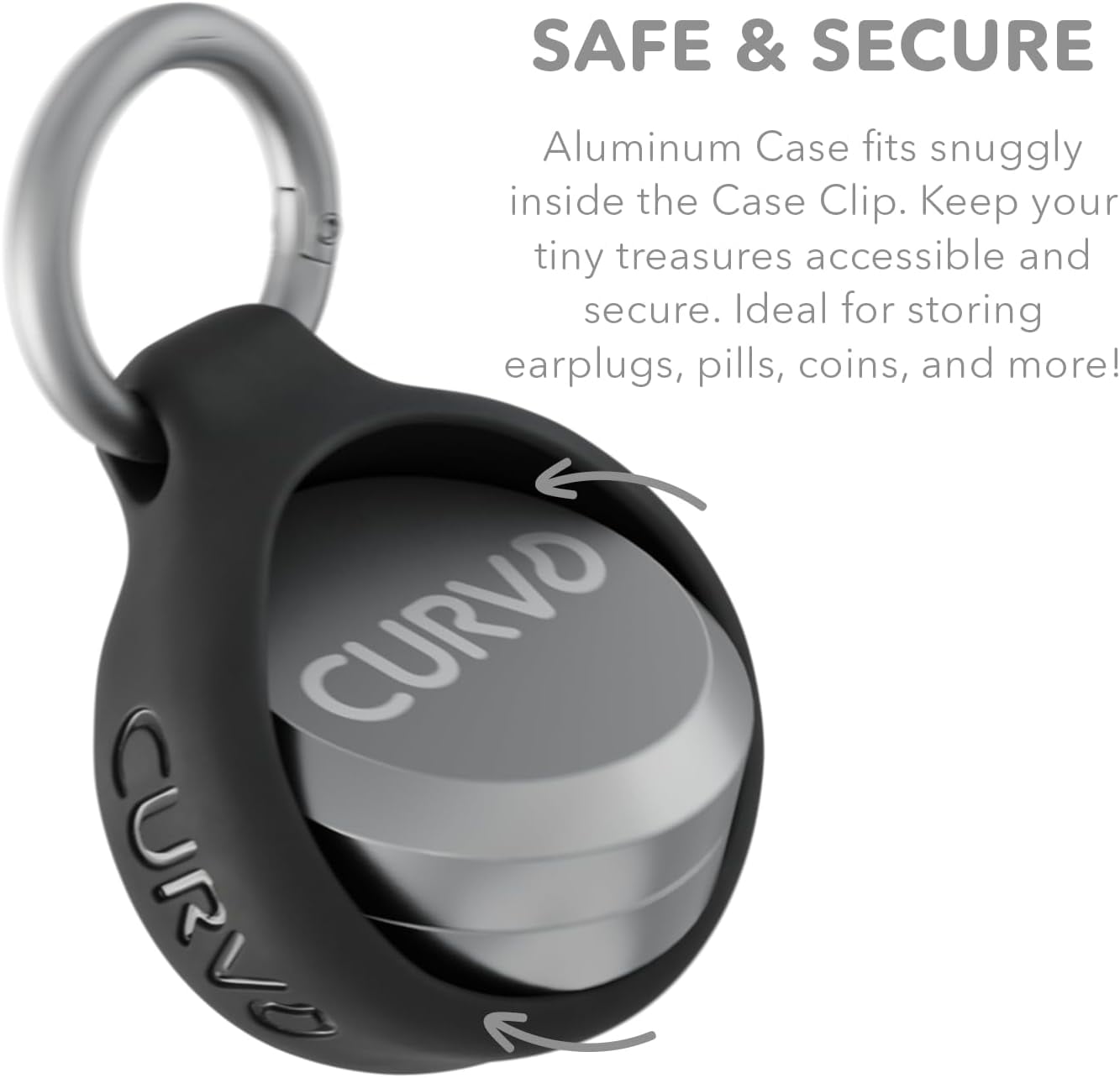Premium Carrying Case Durable Travel Keychain Container, Medicine Pill Organizer, Travel Pill Box, Small Waterproof Holder for Pills, Earplugs, Compatible with Loop, Vibes & Eargasm