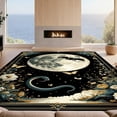 thumbnail image 2 of Design&I 3'x5' Ultra Soft Throw Mat, Snake Witchy Mystical Moon With Celestial Vintage Star Frame None Fluffy Washable Easy Care Indoor rug for Bedside Hallway, 2 of 7