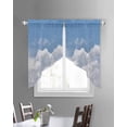 thumbnail image 3 of Clouds Swag Valances for Windows, Blue White Sky Natural Landscape Rod Pocket Sheer Valances for Small Windows, Swag Toppers Light Filtering for Kitchen Living Room 2 Panels 28''x36'', 3 of 6