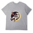 thumbnail image 3 of Hanmun Men's Astronaut Moon T-Shirts Short Sleeve Cotton Round Crew Neck Moisture Wicking Gray USA, 3 of 9
