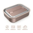 thumbnail image 4 of Bentgo MicroSteel Leak-Proof Lunch Box - Microwave-Safe, Oven-Safe, Bento-Style Container with Removable Divider, Airtight Lid, Sustainable Design, Odor & Stain Resistant (Rose Gold), 4 of 8