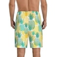 thumbnail image 2 of Balery Pineapples1 Men's Cotton Knit Pajama Shorts Waistband & Pockets,Short Pajama Pants-Medium, 2 of 8