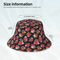 thumbnail image 3 of Bingfone Red Rose Flower Bucket Hat for Men Women,Packable Reversible Printed Sun Hats,Fisherman Outdoor Travel Hiking Beach Caps, 3 of 7