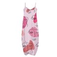 thumbnail image 5 of ICHUANYI Clearance Women's Fashion Sexy Vintage V Neck Sleeveless Printing Party Dresses(Pink, XXL) ICHUANYI WER2023081008359, 5 of 5