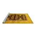 thumbnail image 2 of Ahgly Company Machine Washable Indoor Rectangle Oriental Yellow Industrial Area Rugs, 7' x 10', 2 of 4