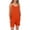 Orange, variant on Girls Summer Jumpsuits Shorts Spaghetti Strap Sleeveless Loose Romper Short Pants with Pockets 5-14 Years