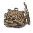 thumbnail image 4 of hengtong 4x6pcs Alloy Antique Bronze Animal Tiger Head Charms Pendant, 4 of 4