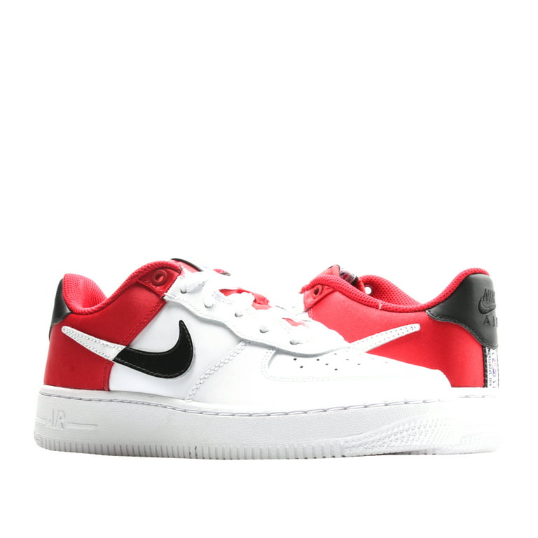 Nike Kids Air Force 1 Lv8 GS Red Satin Basketball Shoe (6