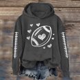 thumbnail image 2 of Bovemsi Sweatshirt for Women Heart Football Graphic Hoodies Fall Long Sleeve Pullover Tops Mom Camo Hoodie, 2 of 3