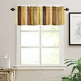 thumbnail image 3 of Hokiten Rod Pocket Curtain Valance, Farmhouse Yellow Brown Farmhouse Window Valance for Living Room, Bedroom, Kitchen Retro Vintage Wood 60"W x 18"L, 3 of 8