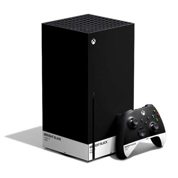 Skinit Color Palette Midnight Black Xbox Series X Bundle Skin