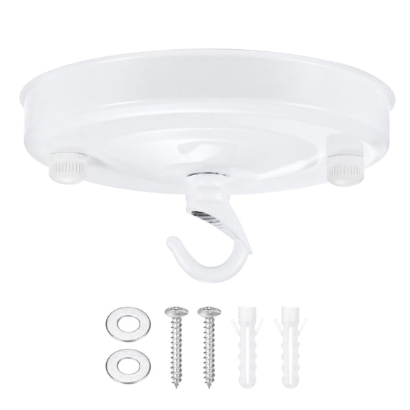 1-Pack Light Canopy Kit, 4.3" Replacement Cover Plate for Chandelier Fixture/Pendant Light, Ceiling Hooks Cover Plate [White]