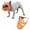 Orange, variant on Flat Faced Dog Muzzle, Breathable Short Rubber Muzzle for Bulldog Pug English Bulldog Prevent Biting Eating