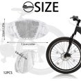 thumbnail image 2 of Reflectores para radios de bicicleta, 12 piezas, reflectores para bicicleta de carretera, reflectores para MTB para ruedas de bicicleta, accesorio de seguridad para conducción nocturna, 2 of 5