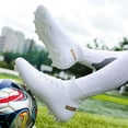 thumbnail image 5 of High-Top PU Leather Soccer Cleats for Men/Women/Youth – Lace-Up Long Studs Football Shoes for Turf & American Football Training, 5 of 5