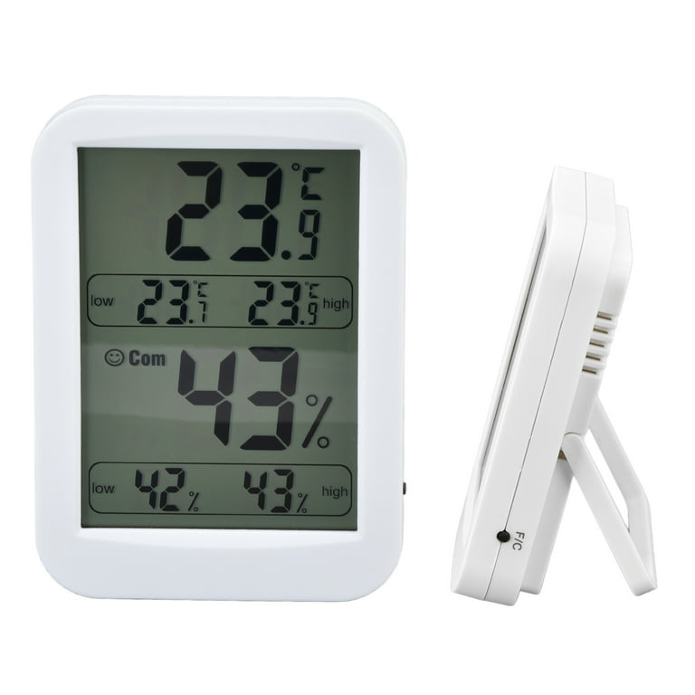 Tebru Humidity Meter For Greenhouse,Thermometer Hygrometer,Thermometer  Hygrometer Accurate Large LCD Display Temp Humidity Meter For Reptiles  Terrarium Greenhouse Warehouse 