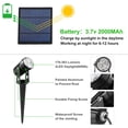 thumbnail image 2 of Solar Spot Lights Outdoor, 3-in-1 Garden Spotlights IP65 Waterproof 9.8ft Cable, 5W 4000mAh Separated Solar Panel, Auto On/Off for Tree Patio Yard Driveway Pathway Pool(Cold White 6000K), 2 of 14
