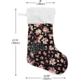 thumbnail image 2 of Coolnut 17.7 Inch Christmas Stockings, 1 PCS Vintage Floral Design Presonalized Large Stocking Sock for Family Holiday Xmas Party Decorations, 2 of 7