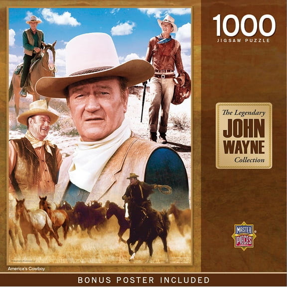 MasterPieces 1000 Piece Puzzle - America's Cowboy Theme - John Wayne Adult Jigsaw Collage