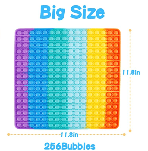 Big Popit Fidget Toys It Jumbo 256 Bubbles Popits Poppet Push Pop Bubble Fidget Popping Sensory