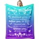 thumbnail image 1 of LHSHID Birthday Gifts for Women/Men/Her/Him Blanket Blue&Purple Happy Birthday Decorations Women/Men Throw Blankets Bday Gift for Women/Men Unique Best Birthday Gift Ideas 30"x40", 1 of 4