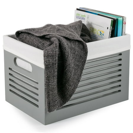 Wooden Storage Box - Gray 4pk 