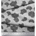 thumbnail image 2 of Soimoi Black Poly Georgette Fabric Chrysanthemum Floral Print Fabric by the Yard 52 Inch Wide, 2 of 3