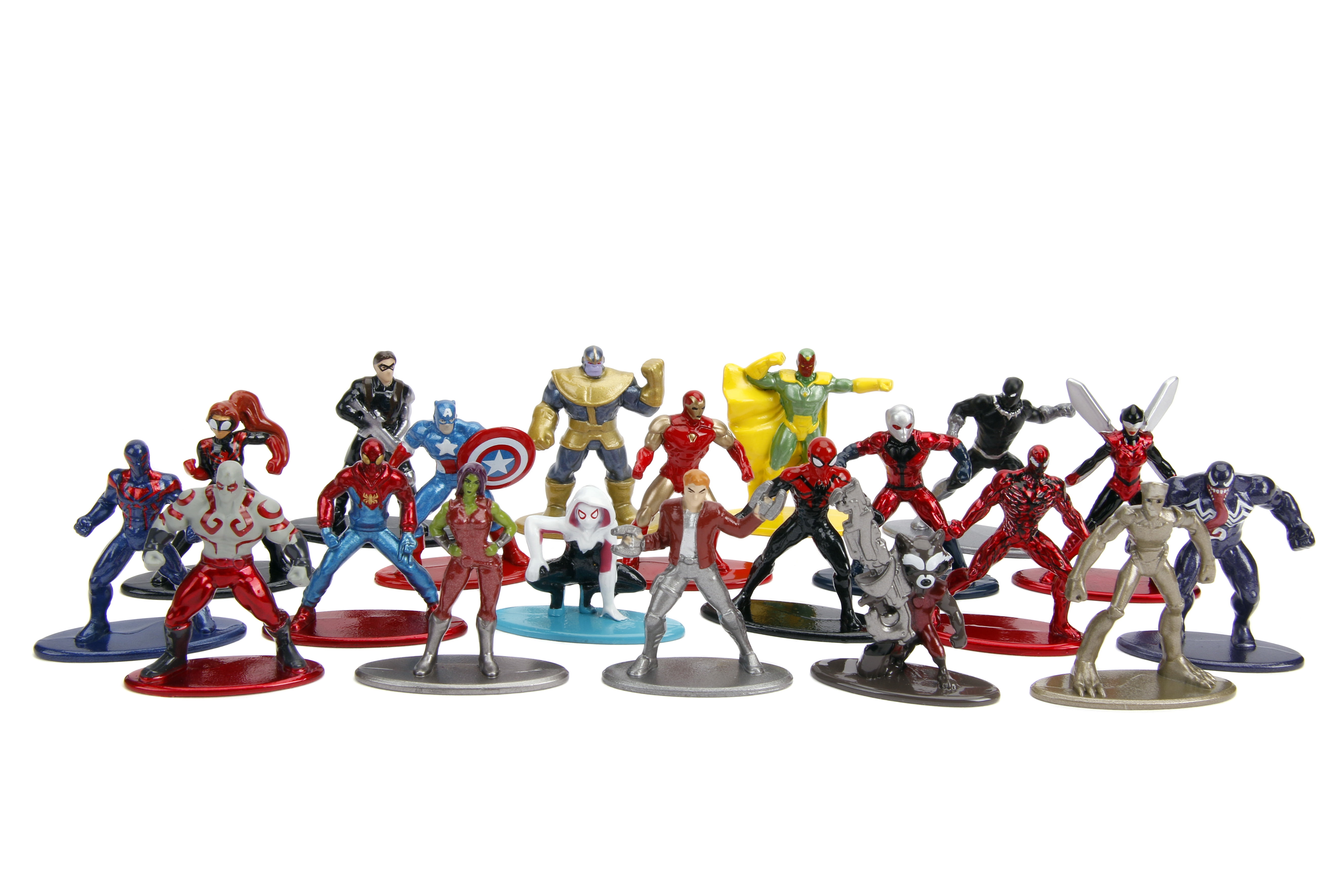 Jada Toys Nano Metalfigs Marvel Avengers 1.65" Die-cast Metal Collectible Figures 20-Pack Wave 1