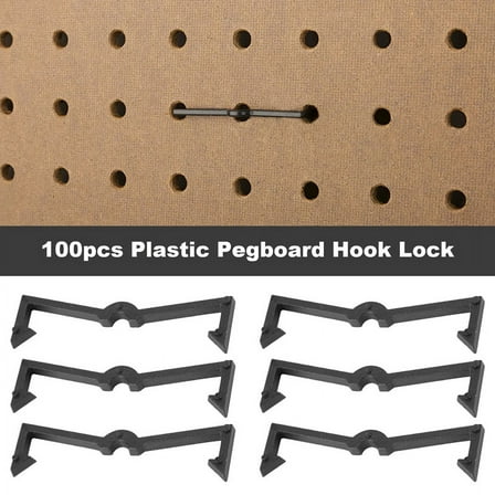 100 Pieces of Plastic Pegboard Hook Lock Display Storage Rack