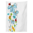 thumbnail image 3 of Ambesonne Cartoon Tablecloth Rectangular Table Cover, Ladybugs Flowers, 60"x90", Multicolor, 3 of 4