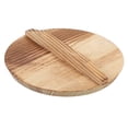 thumbnail image 4 of OATIPHO Khaki Wood Wok Cover Wooden Lid Anti Oil Splashing Pot Cover for Home Kitchen, 4 of 8