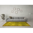 thumbnail image 3 of Ahgly Company Machine Washable Indoor Square Persian Yellow Bohemian Area Rugs, 6' Square, 3 of 4