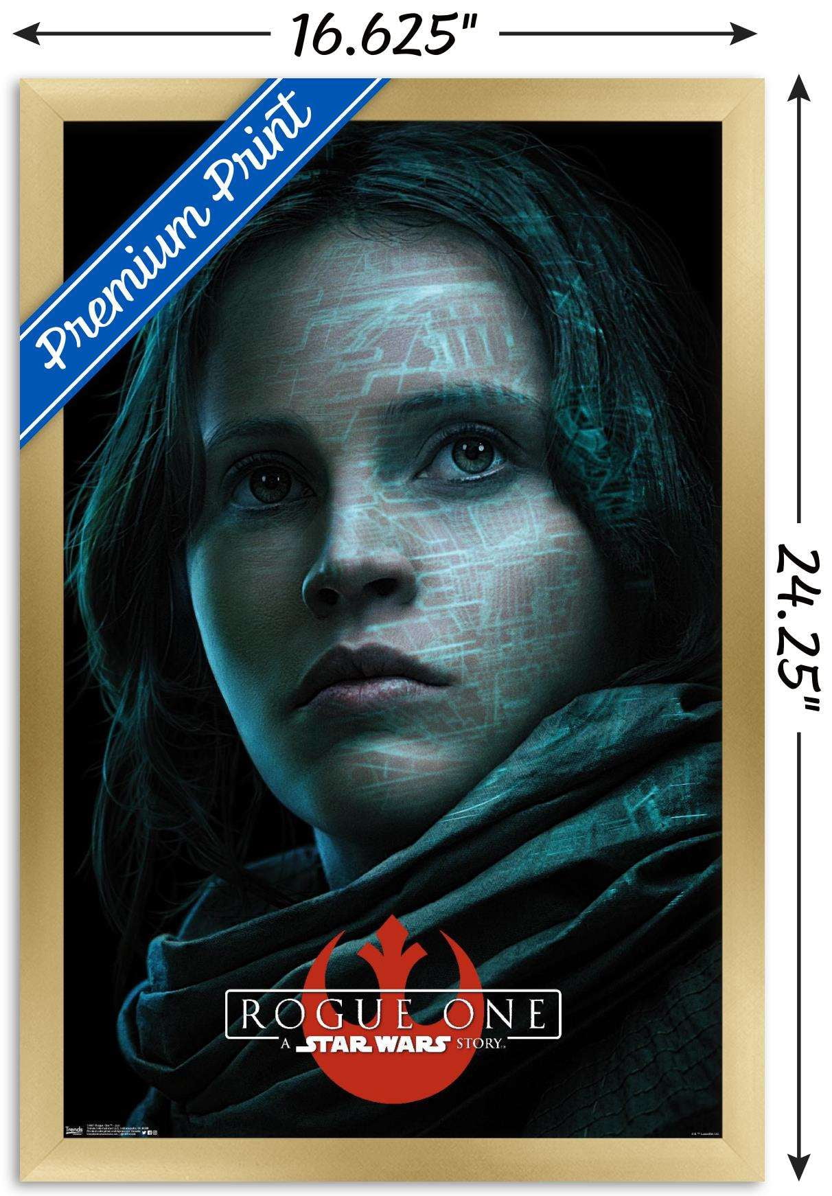 Star Wars: Rogue One - Jyn Wall Poster, 14.725" x 22.375", Framed