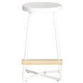 thumbnail image 3 of Sauder Boutique 24" Backless Metal Counter Stool in White, 3 of 3