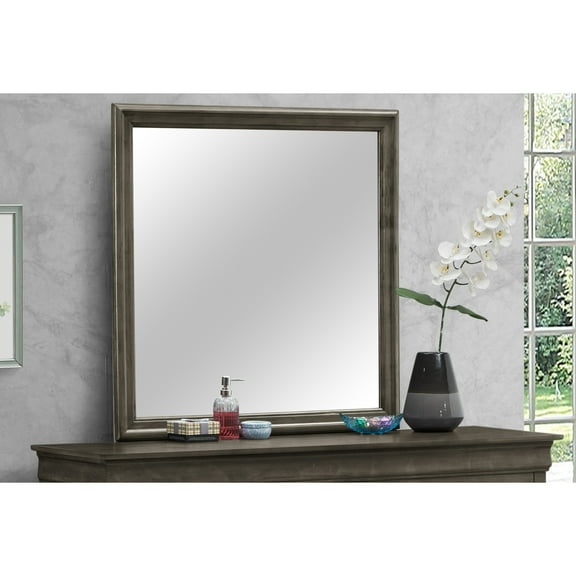 Glory Furniture Louis Phillipe Bedroom Mirror Grey
