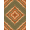 Orange Green, Pattern 4, variant on ODIKA Orange Flowing Burnt Earthy Decorative Balanced Rhythm Motif for Playroom, Bedroom, Reading Nook, Pet Friendly & Kids Safe Play